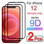 2PCS Full Cover Glass on the For iPhone 12 Pro Max Tempered Screen Protector For iPhone 12 mini 12pro 12mini 2020 Glass films