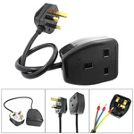 UK 3 Prong Extension Power Cord,IEC UK Male Plug to Female Outlet Socket HongKong Power Cable Extented(UK Plug)