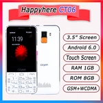 Keyboard Smartphone 3.5" Touch Screen Android 6.0 Celulare1GB RAM 8GB ROM MTK6737M Quad WIFI GPS Cheap Push Button Mobile Phone