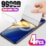 4PCS Hydrogel Film For Xiaomi Redmi Note 7 8 9 12C 10 Pro 9s 9A 11S 10S Poco F3 M3 X3 Mi 10T 11T 11 Lite 5G NE Screen Protector