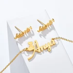 Custom Name Necklace Stainless Steel Customized ID Name Necklaces for Women personalized Jewelry