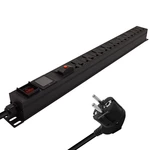 Universal socket PDU 3500W high-power 9 output Power Strip Network Cabinet Aluminum Alloy Break Switch 2m Extension Cord