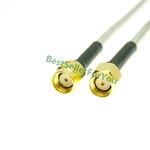 New RPSMA Connector Male To RP SMA Connector Male Plug Straight RF Coax Pigtail Semi-rigid Cable RG402 Jumper