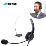 IAKEMIC Call Center Headset Wired Over-the-Head Noise Canceling Headphones with USB for Phones PC Laptop Skype Computer Headset