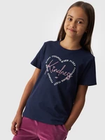 Dívčí tričko s potiskem - tmavě modré