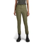 G-STAR Nohavice - Kafey Cargo Ultra High Skinny wmn zelené