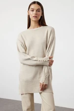 Trendyol Stone Pearl Detailed Knitwear Sweater