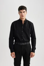 DEFACTO Modern Fit Textured Long Sleeve Shirt