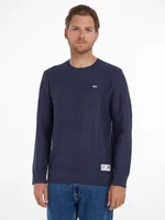 Tommy Jeans Sveter - TJM REG STRUCTURED S modrý