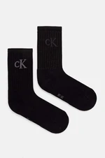 Ponožky Calvin Klein Jeans 2-pack dámské, černá barva, 701229467