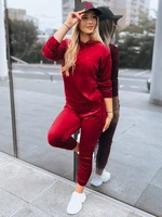 Burgundy women's velour set SO COMFY Dstreet