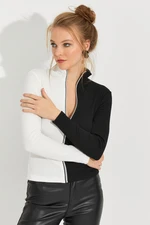 Cool & Sexy Women's Black and White Color Block Camisole Blouse