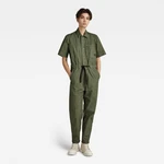 G-STAR Overal - Army jumpsuit ss wmn zelený