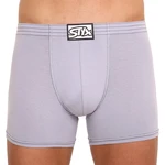 Men's boxers Styx long classic elastic light gray