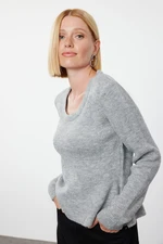 Trendyol Dark Gray Premium Yarn Knitwear Sweater