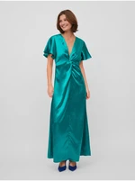 Green Ladies Satin Maxi ruhák VILA Sittas - Nők