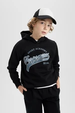 DEFACTO Boy's Hooded Printed Thick Sweatshirt