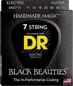 DR Strings Black Beauties BKE7-11 Corde Chitarra Elettrica