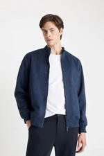 DEFACTO Slim Fit College Collar Bomber Velvet Coat