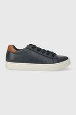 Dětské kožené sneakers boty Geox NASHIK tmavomodrá barva