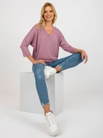 Powder pink women's basic blouse