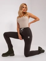 Cotton khaki sweatpants for women