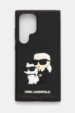 Obal na telefon Karl Lagerfeld S24 Ultra S928 černá barva, KLHCS24L3DRKCNK