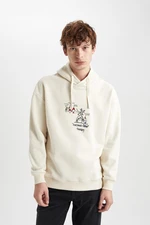 DEFACTO Christmas Themed Comfort Fit Hooded Sweatshirt