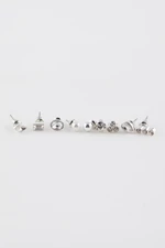 DEFACTO Women&#39;s 9-Piece Silver Earrings