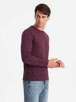 Ombre Men's BASIC cotton non-stretch sweatshirt - maroon