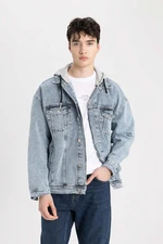 DEFACTO Oversize Fit Hooded Jean Jacket