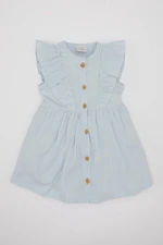 DEFACTO Baby Girl Sleeveless Linen Look Dress