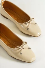 Capone Outfitters Hana Trend Wrinkled Pattern Women Flats