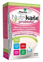 NUTRIKAŠA PROBIOTIC s jahodami a vanilkou, 3 x 60 g