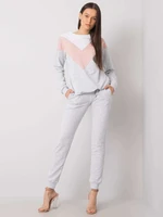 White and pink women's two-piece set