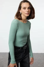 Trendyol Mint Backless Fitted Flexible Knitted Blouse