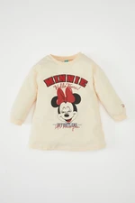 DEFACTO Baby Girl Disney Mickey & Minnie Crew Neck Long Sleeve Sweatshirt Dress