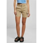 Women's High Waisted Cargo Shorts Union Beige