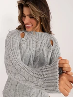 Grey sweater with pattern