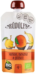 RUDOLFS BIO Ovocný bezlepkový príkrm Mango, banán a dule 110 g