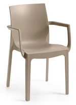 Jedálenská stolička EMMA ARMCHAIR Šedohnědá taupe