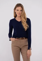 Volcano Woman's Sweater S-Neli Navy Blue