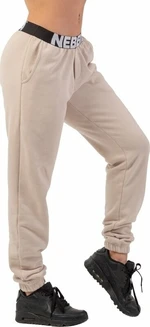 Nebbia Iconic Mid-Waist Sweatpants Cream L Fitness spodnie