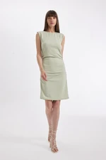 DEFACTO Bodycon Round Neck Crepe Sleeveless Mini Dress