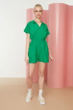 Trendyol Green Zipper Detailed Woven Jumpsuit