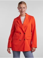 Oranžové dámské oversize sako Pieces Thelma - Dámské