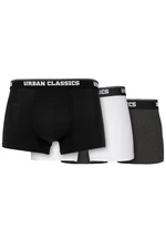 Men's Boxer Shorts 3-Pack BLK/WHT/Gry