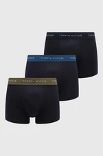 Boxerky Tommy Hilfiger 3-pack pánské, tmavomodrá barva, UM0UM02763