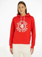 Tommy Hilfiger Crest Hoodie Mikina Červená