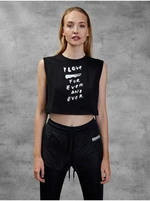 Black Women's Cropped Diesel T-Shirt - Women